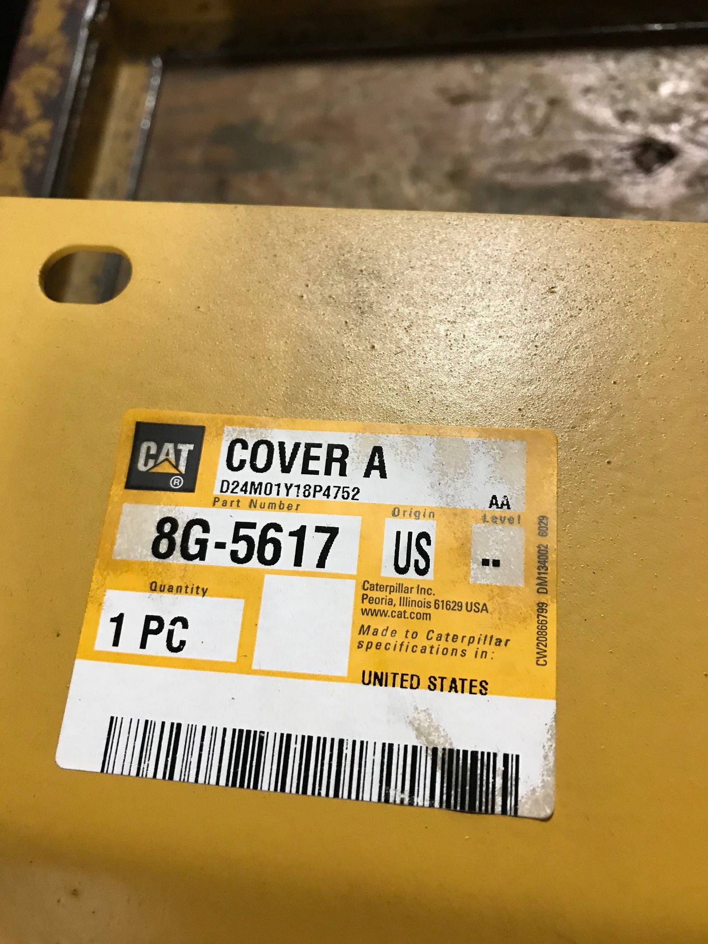 New OEM Genuine Caterpillar, Cover A - Part # 8G5617