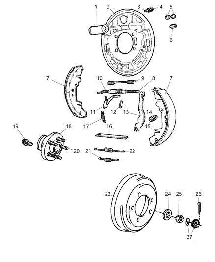 Spring, Brake Shoe Anchor (Red)