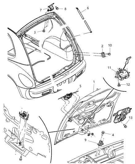 New 2009-2010 Fits Chrysler PT Cruiser Latch-Power Release - Part # 4589016AE