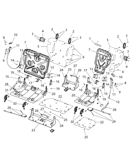 New 2006-2010 Fits Chrysler PT Cruiser Latch-Seat - Part # 5175926AA