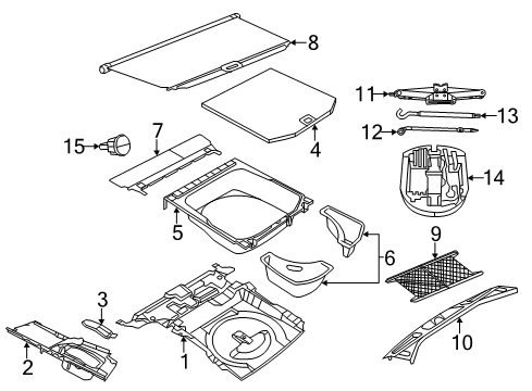 New 2011-2022 Fits Chrysler Grand Cherokee Cover-Load Floor - Part # 5108283AJ