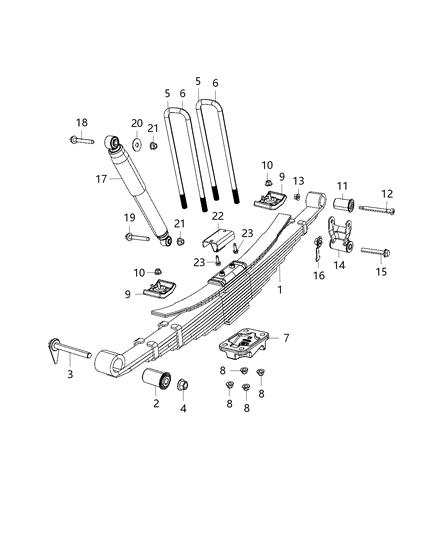 New 2018-2020 Fits Chrysler 3500, 4500, 5500 Spring-Rear Leaf - Part # 5168788AD