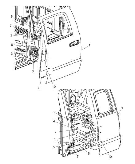 Hinge Rear Door Lower