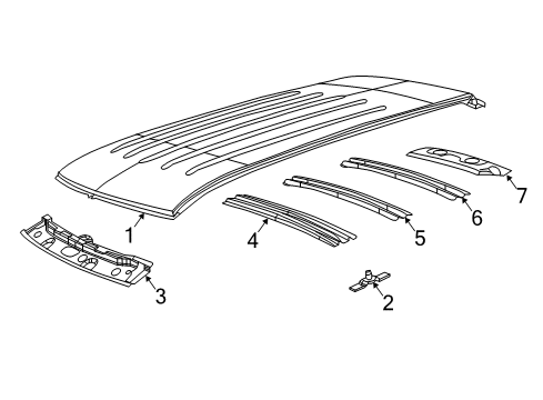 New 2018-2023 Fits Chrysler Caliber, Compass, Patriot Header-Roof Rear - Part # 68477874AA