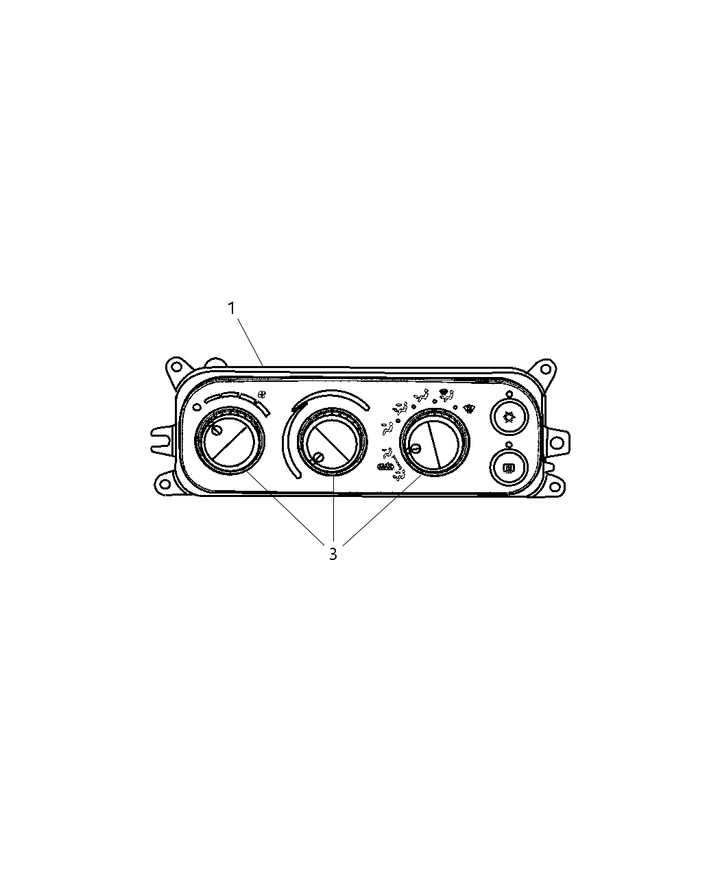 Knob A/C And Heater Control - Rotary
