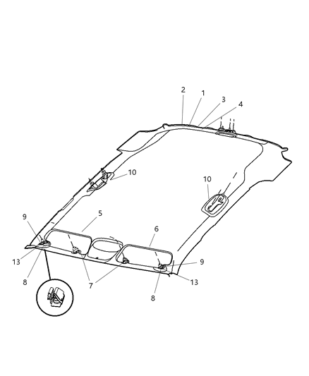 New 2005-2007 Fits Chrysler Liberty Handle-Grab - Part # UY69BD1AA