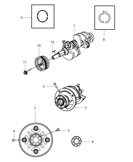 New 2000-2005 Fits Chrysler Neon Bearing Kit-Crankshaft Thrust - Part # 68036245AA