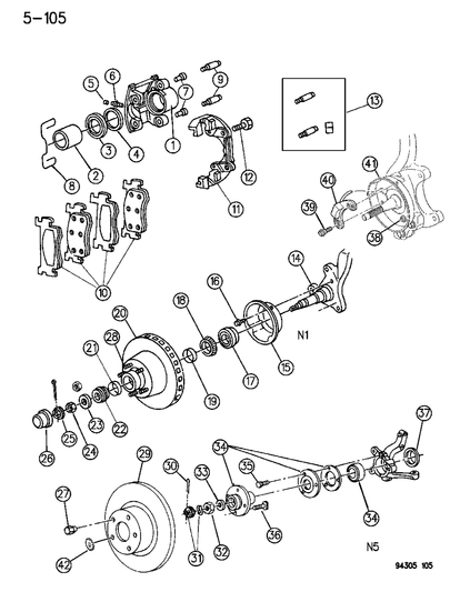 Pad Package, Front Wheel Disc Brake