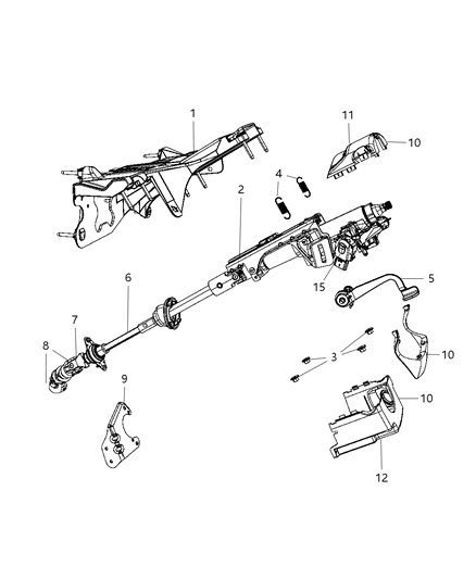 New 2009-2011 Fits Chrysler Liberty Shroud-Steering Column - Part # 1JF89DK7AA
