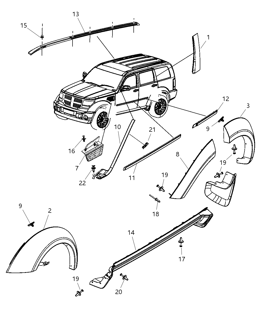 Applique Fender Rear Fender