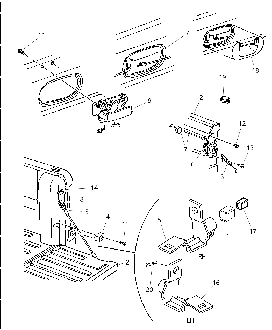 Reinforcement, Side Rear Tailgate Hinge