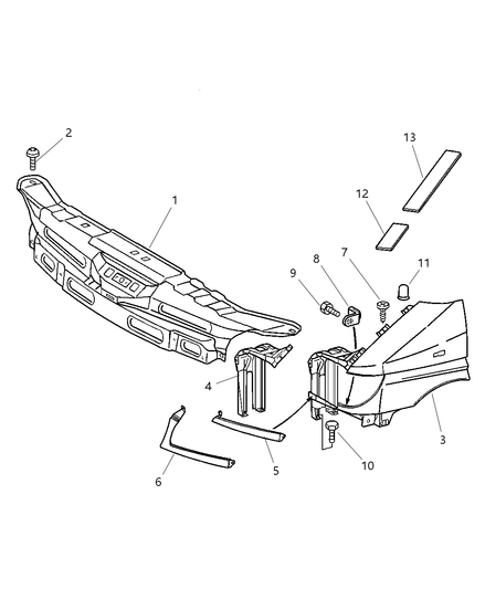Support Radiator Closure Panel