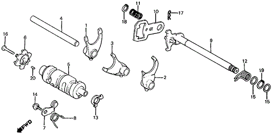 Fork, R. Gearshift