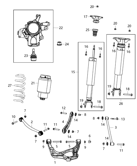 New 2011-2020 Fits Chrysler Grand Cherokee Rear Coil Spring - Part # 68029870AD