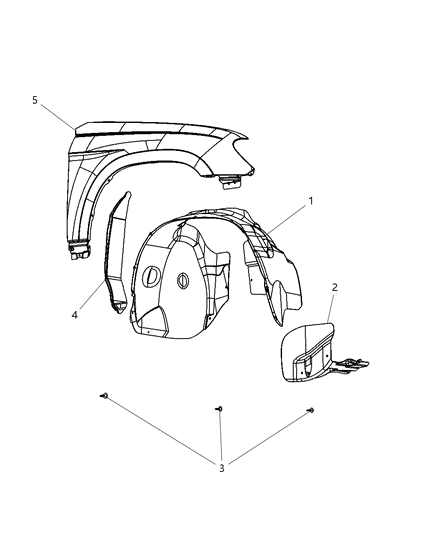 New 2005-2008 Fits Chrysler Pacifica Shield-Splash - Part # 4857647AH