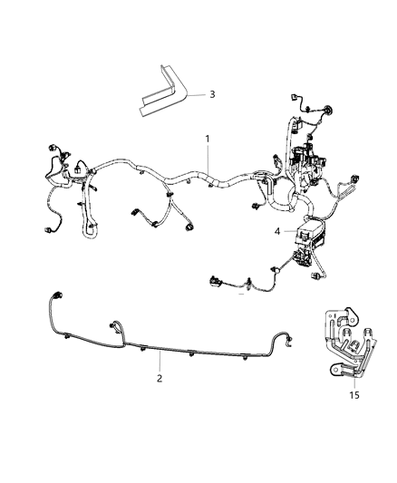 New 2013-2014 Fits Chrysler Caliber, Compass, Patriot Wiring-Headlamp To Dash - Part # 68094112AE