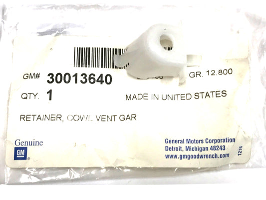 New OEM 1995-2001 Geo Metro Cowl-Vent Screen Lower Retainer, Part # 30013640