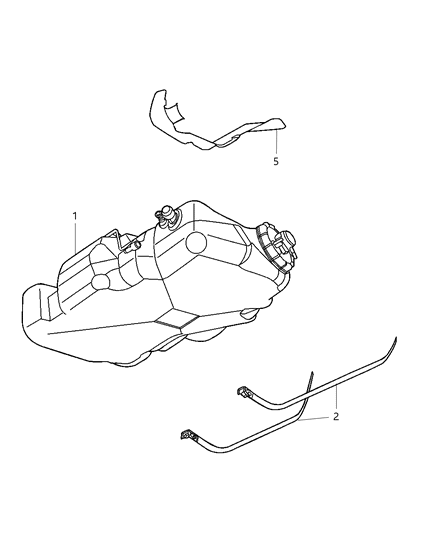 New 2002-2005 Fits Chrysler Neon Strap-Fuel Tank - Part # 5278012AD