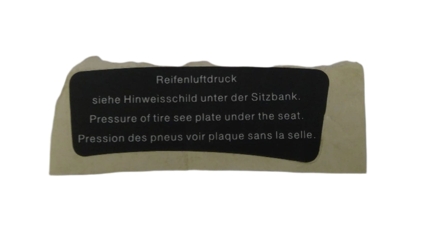 BMW Motorrad Factory Original, Label Left - Part # 46631236235