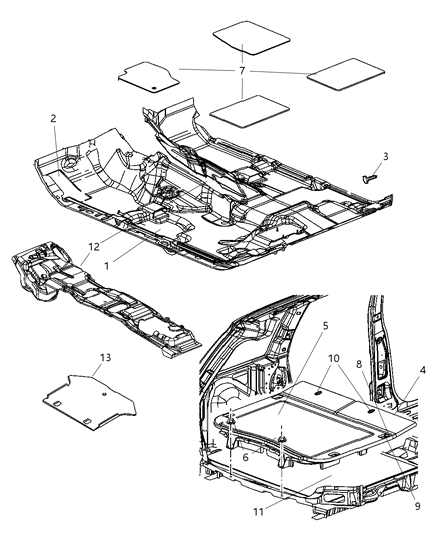 New 2005-2006 Fits Chrysler Grand Cherokee Hook-Cargo Tie Down - Part # 5142348AA