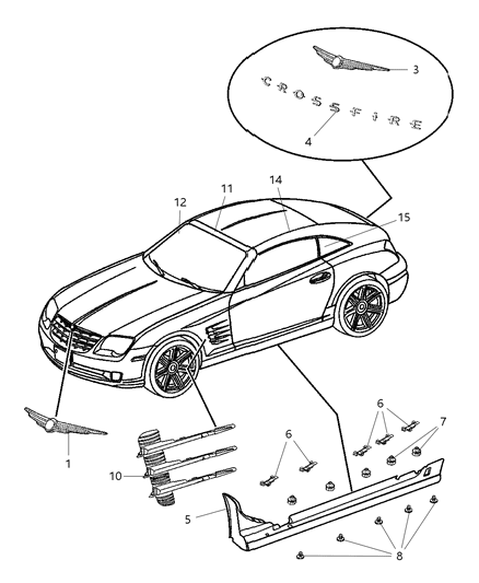 Molding Windshield Garnish
