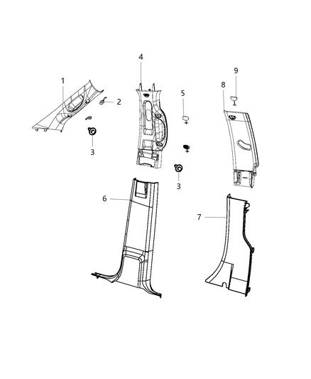 Panel B Pillar Upper Trim