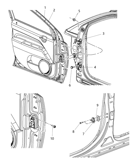 New 2007-2010 Fits Chrysler Patriot Door-Front Door Outer - Part # 5067703AC