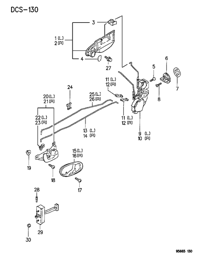 New Fits Chrysler Link Remote Handle To Latc - Part # MB923678