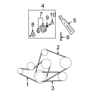 New Fits Nissan, Accessory Drive Belt Idler Pulley Spacer - Part # 119320W001