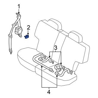 New Fits Nissan, Rear Seat Belt Guide - Part # 888900W010