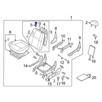 New Fits Nissan, Front Right Inner Headrest Guide - Part # 876020W060