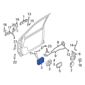 New Fits Nissan, Rear Inner Exterior Door Handle Gasket - Part # 808860W100