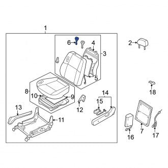 New Fits Nissan, Front Right Inner Headrest Guide - Part # 8760389907