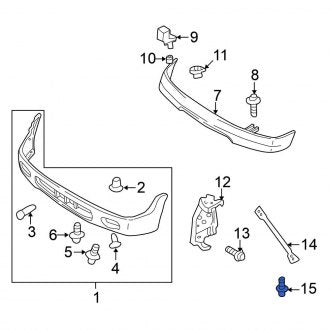 New Fits Nissan, Bumper Cover Stay Bolt - Part # 112101223