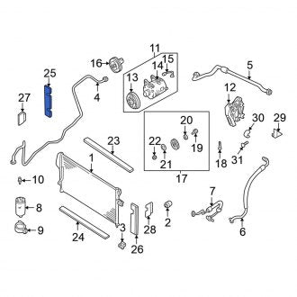 New Fits Nissan, Right Inner A/C Condenser Seal - Part # 921848B400