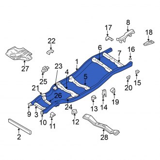 New OEM Frame Rail Fits, 2000-2004 Nissan Frontier - Part # 50100-9Z320