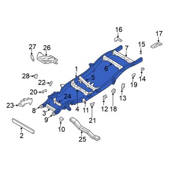 New OEM Frame Rail Fits, 2000-2004 Nissan Frontier - Part # 50100-9Z422