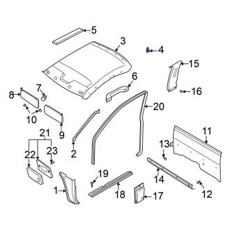 New Fits Nissan, Headliner Clip - Part # 0155309661