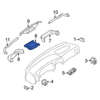 New Fits Nissan, Center Instrument Panel Air Duct - Part # 278603S500