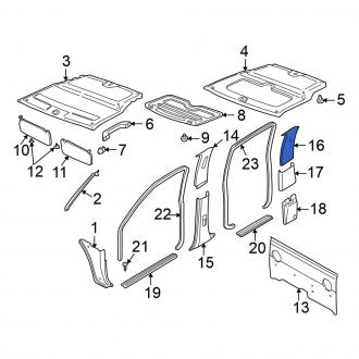 New Fits Nissan, Left Upper Body C-Pillar Trim Panel - Part # 769359Z703