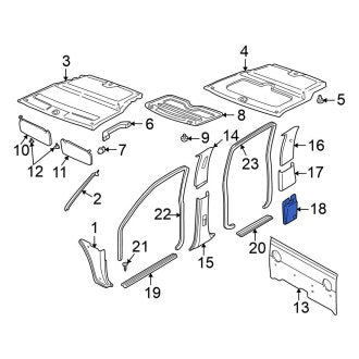 New OEM Right Seat Belt Height Adjuster Cover Fits, 2000 Nissan Frontier - Part # 76972-9Z301