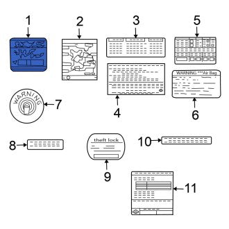 New Fits Nissan, Emission Label - Part # 148058Z300