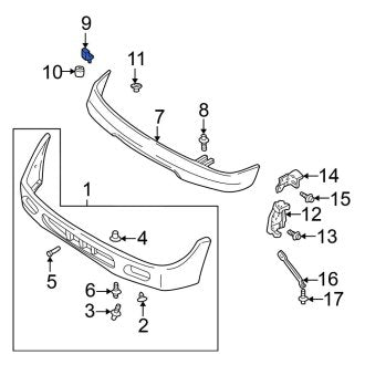 New Fits Nissan, Right Bumper Face Bar Bracket - Part # 011210002C