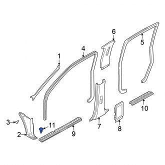 New Fits Nissan, Door Sill Plate Clip - Part # 015530023U