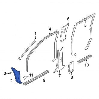 New Fits Nissan, Right Kick Panel Trim - Part # 669007Z001