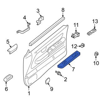 New Fits Nissan, Front Right Door Trim Panel Pocket - Part # 809507Z001