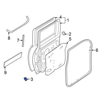 New Fits Nissan, Rear Door Plug - Part # 242537Z000