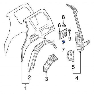 New Fits Nissan, Quarter Panel Vent Clip - Part # 7688250Y00