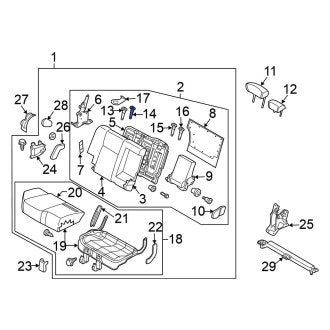 New Fits Nissan, Rear Center Headrest Guide - Part # 87603CA000