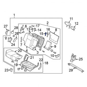 New Fits Nissan, Rear Left Headrest Guide - Part # 87602CA000